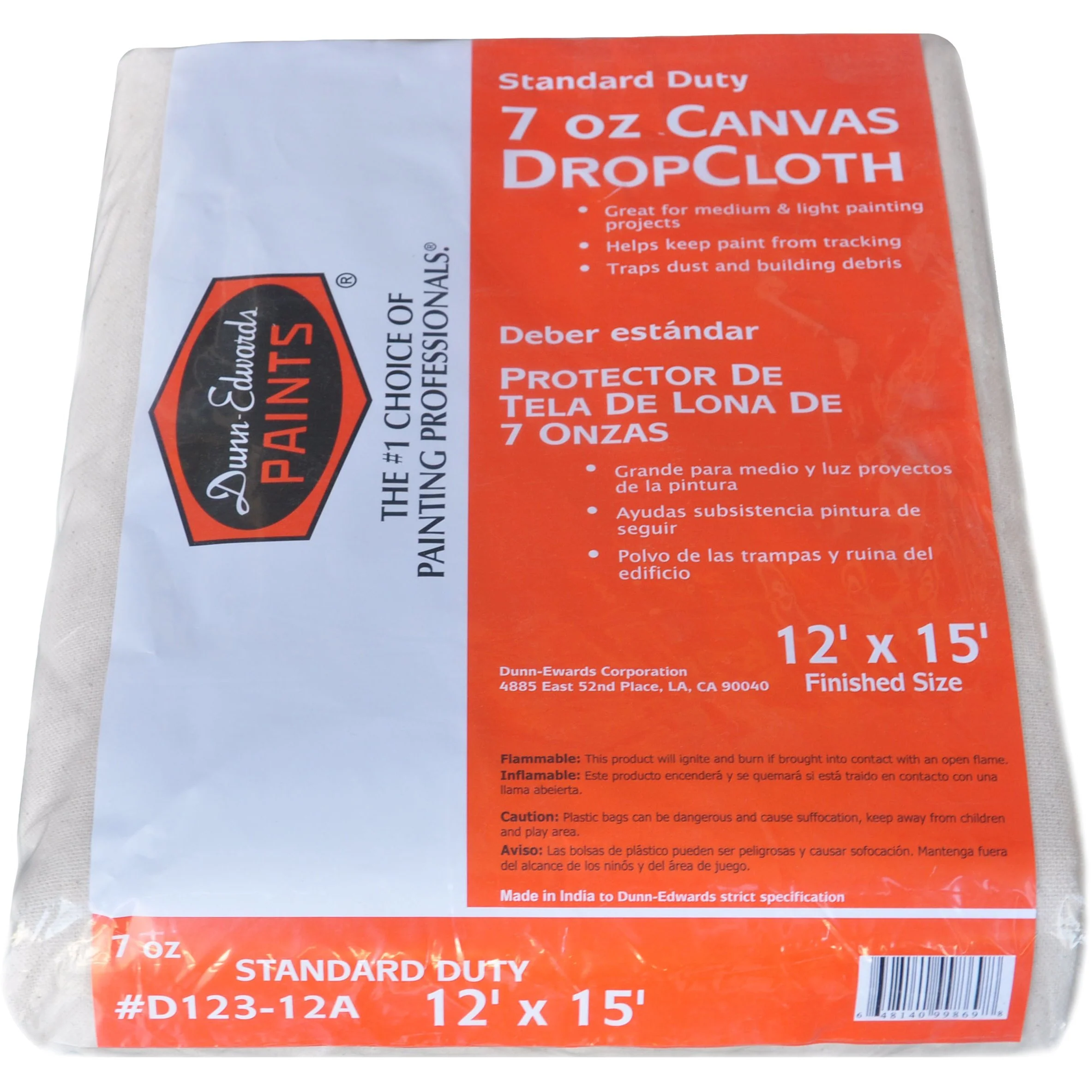 Dunn-Edwards Medium Duty Canvas Drop Cloth - Image 3